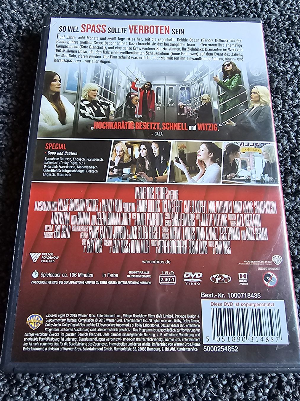 Alle DVDs: Ocean's 8 (21040) – Gebraucht aus Ruswil von jan_bxl5 1