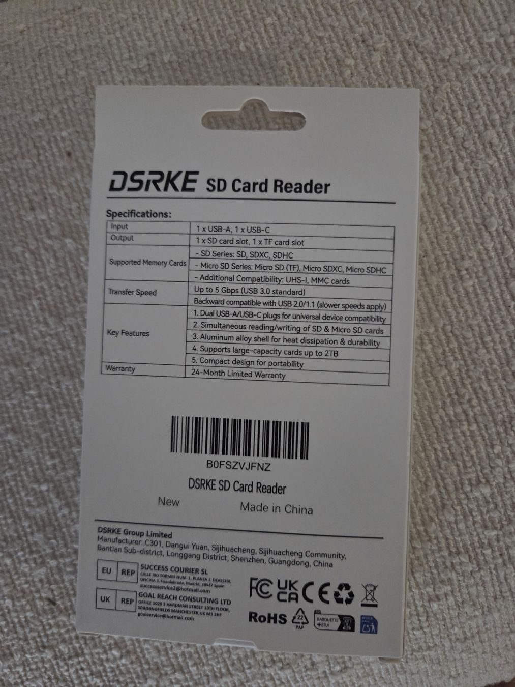Lettori di schede: Neuer DSRKE SD Kartenleser USB-C & USB 3.0 – Nuovo e nell'imballaggio originale da Siebnen venduto da rog_29ss 1
