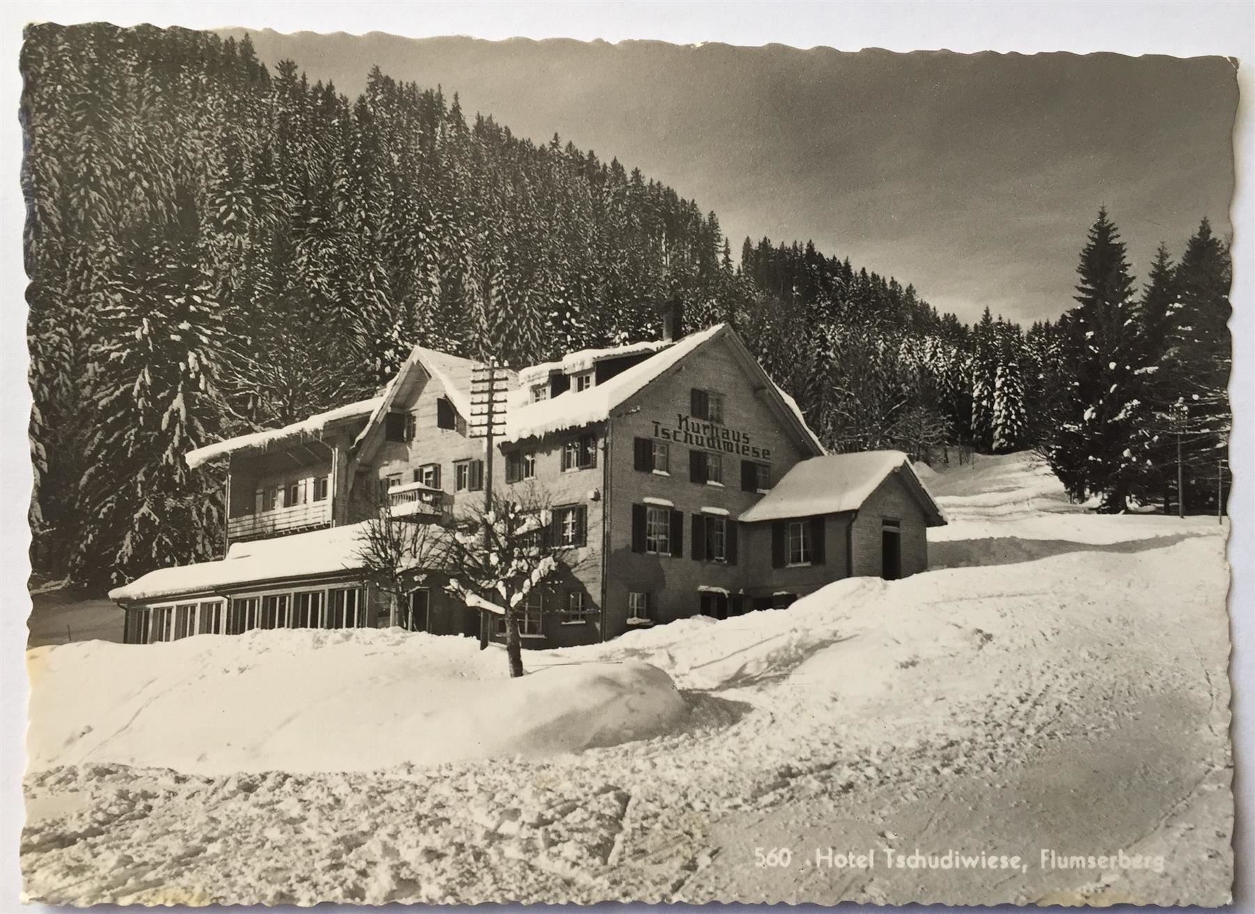 Cartoline postali: FLUMSERBERG Hotel Tschudiwiese – Usato da Jona venduto da philajona