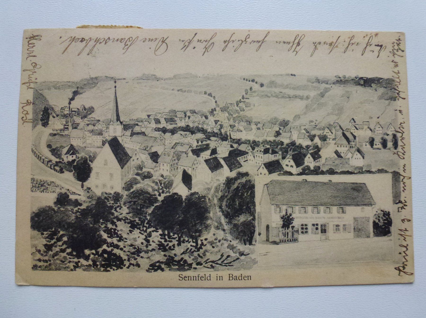 Cartoline postali: DR ++ AK Sennfeld in Baden – Usato da Walkringen venduto da Casablanca777