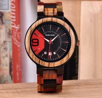 Quarz Holzuhr YuriBird Disigne V625 - Montre en Bois Quartz