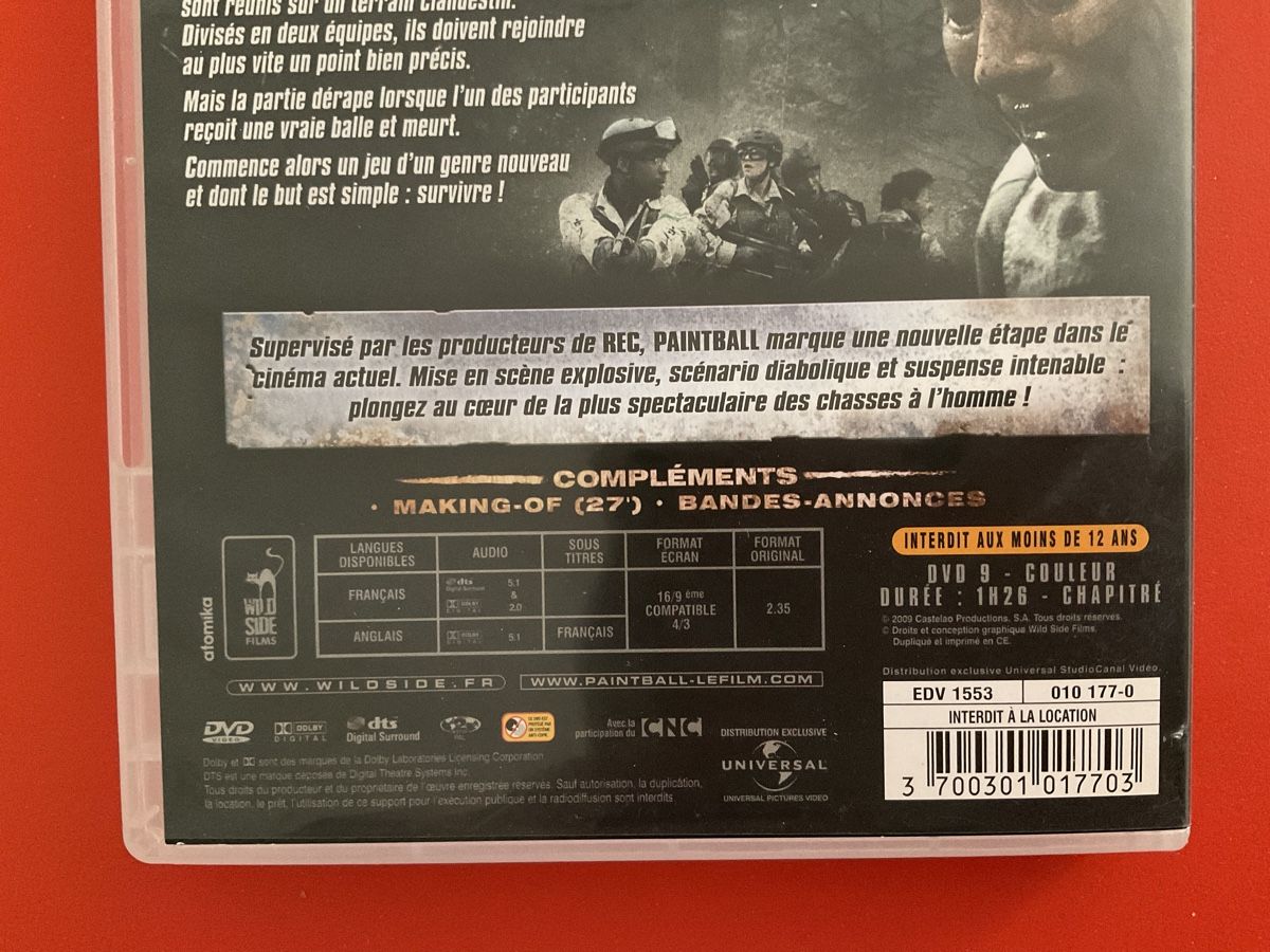 Tutti i DVDs: DVD Paintball jouer pour survivre – Usato da Veyrier venduto da Deniro2 2