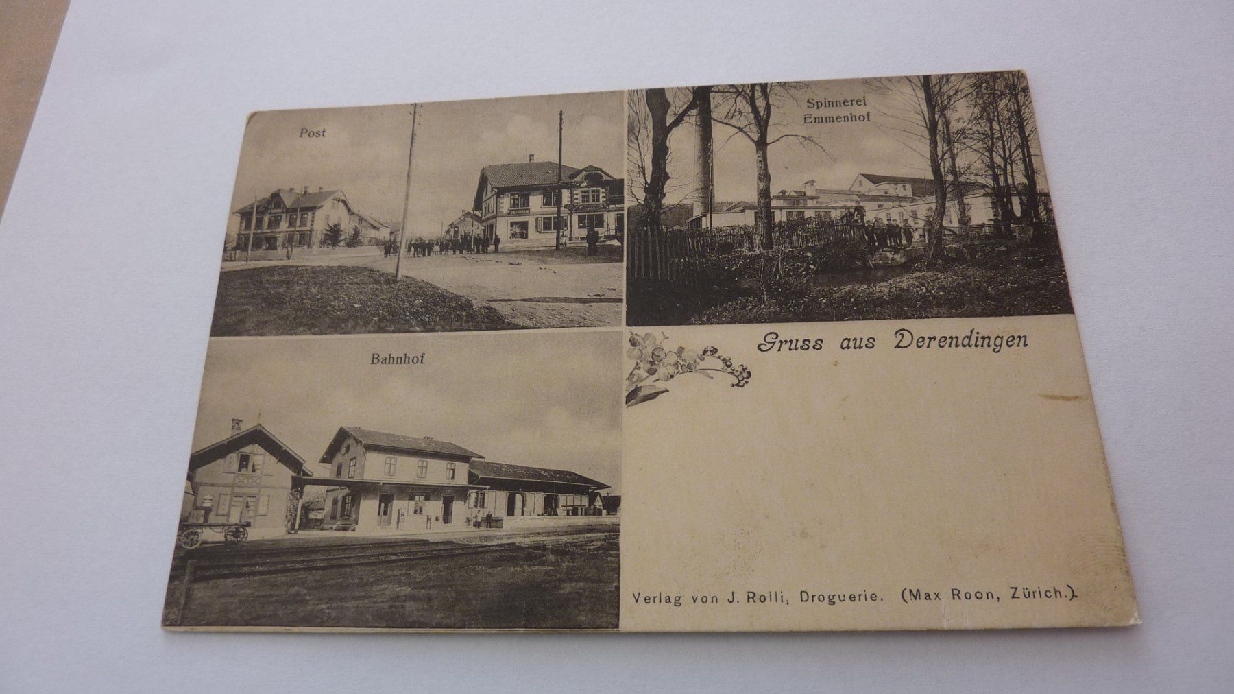Cartoline postali: 3 ver. uralte Ansichtskarten : Derendingen 1906-1917 – Usato da Birrwil venduto da Schnaepli