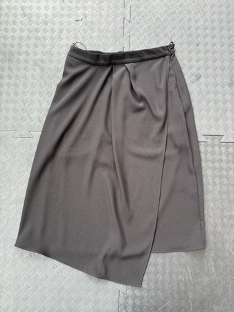 CARVEN knielanger Rock aus Crêpe im Wickelstil FR36/S NP 400
