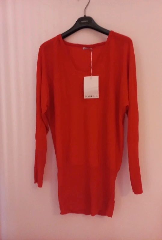 Marella Maglioni & Felpe: Marella (Max Mara) Maxi-Pullover rot Grösse L neu – Nuovo e nell'imballaggio originale da Lopagno venduto da CLep