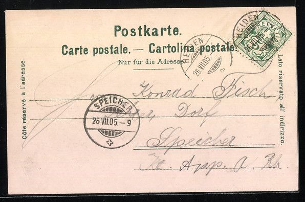 Cartoline postali: AK Heiden, Werdstrasse mit Anwohnern – Usato da Berlin venduto da bartko-reher 1