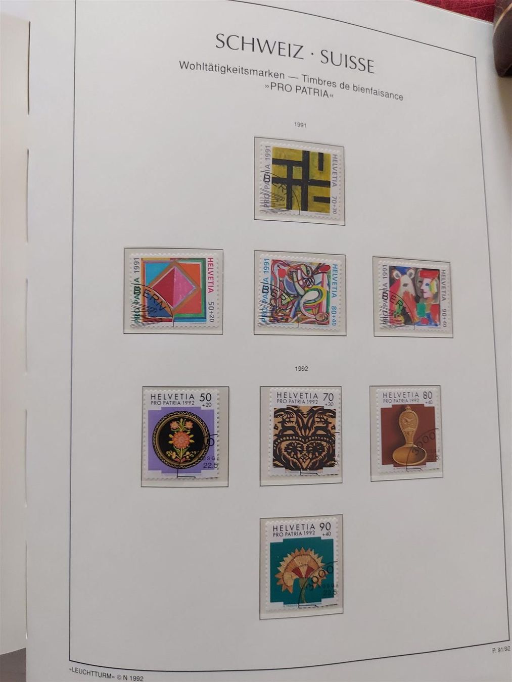Tutti i francobolli: Schweiz Slg 1980-92 mit ET-Stempel – Usato da Winterthur venduto da Kyoung 6