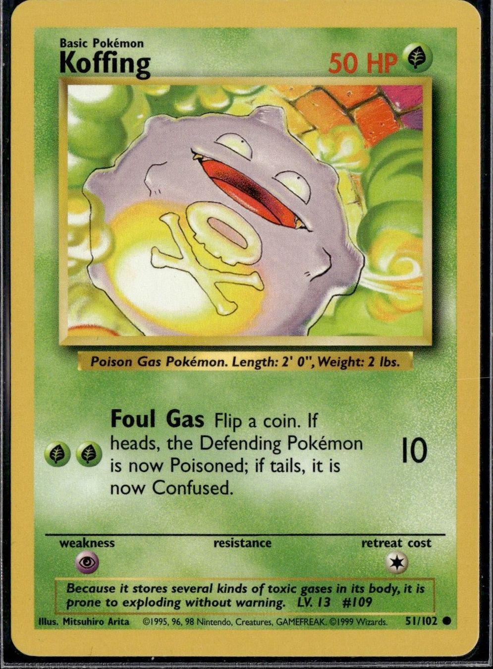 Pokémon Carte collezionabili: Koffing 51/102 Base Set – Usato da Zürich venduto da pokemon_cards