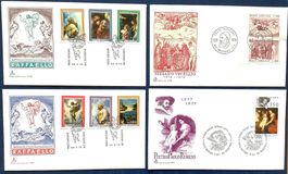 1976 -1977 - Kunst FDC Raffaello - Tiziano - Rubens