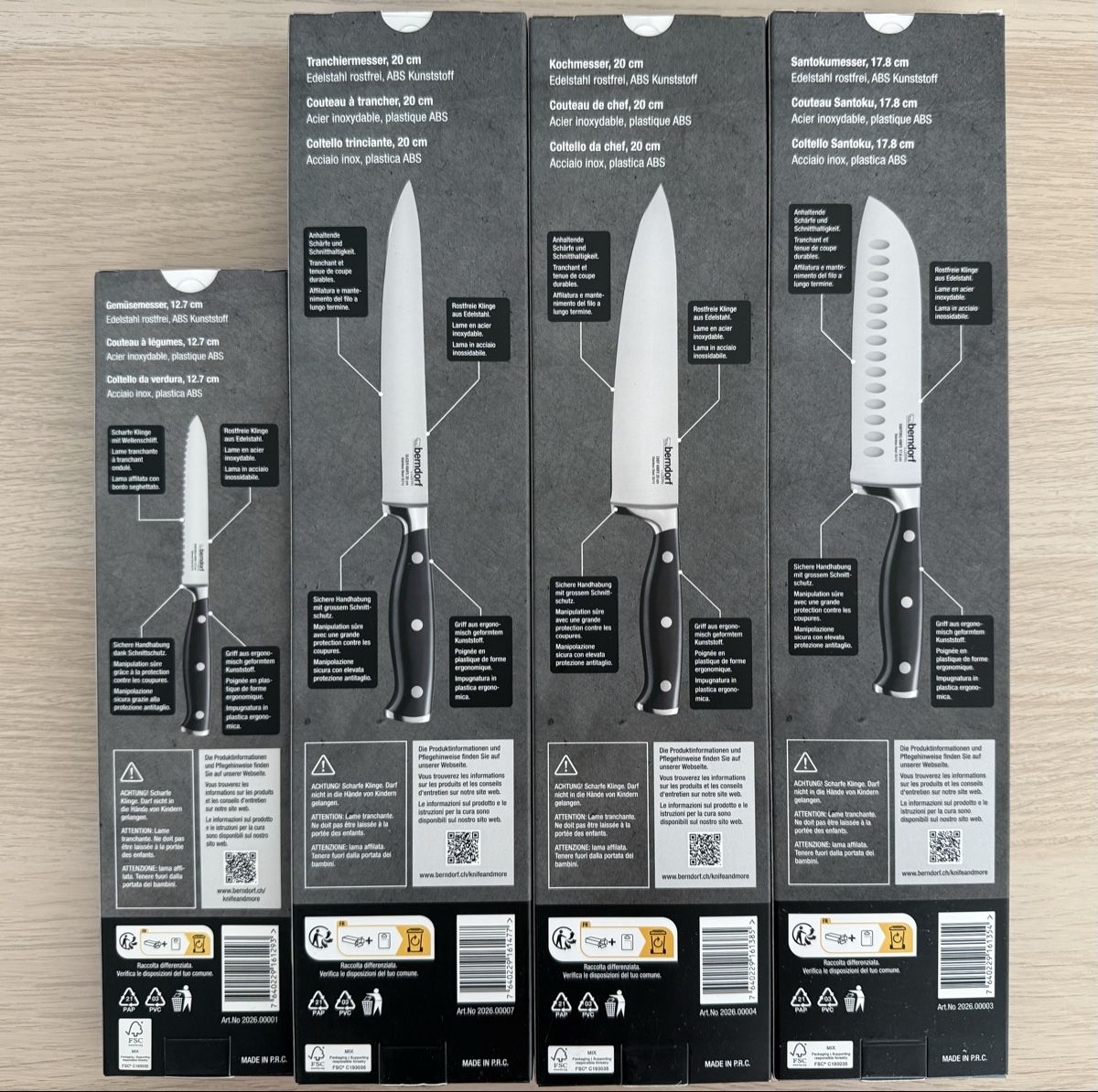 Berndorf Couteaux de cuisine: Messerset Berndorf – Neuf avec emballage d'origine à Biel/Bienne par theracinghouse-53 1