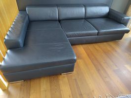 Sofa Leder schwarz B290xT200cm