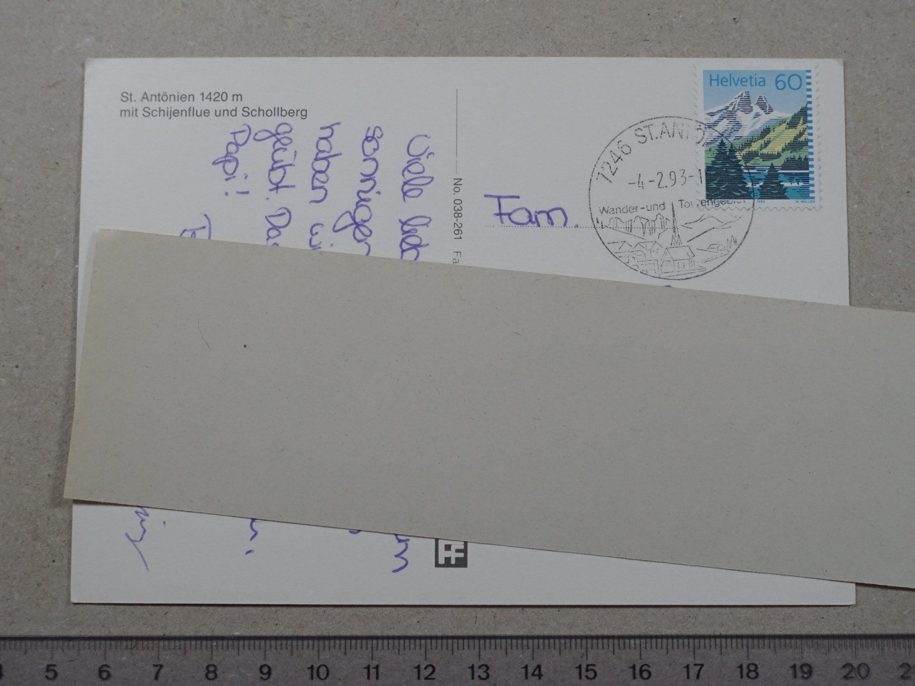 Cartes postales: St. Antönien, 1993 – D'occasion à Lenzburg par fh1 1