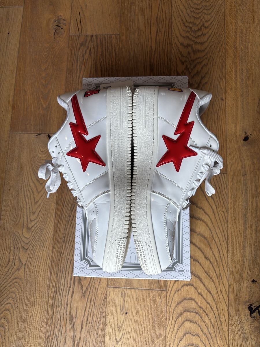 Bape Scarpe da uomo: A Bathing Bape BAPESTA low shark blanc – Usato da Pâquier-Montbarry venduto da dloic_ 5