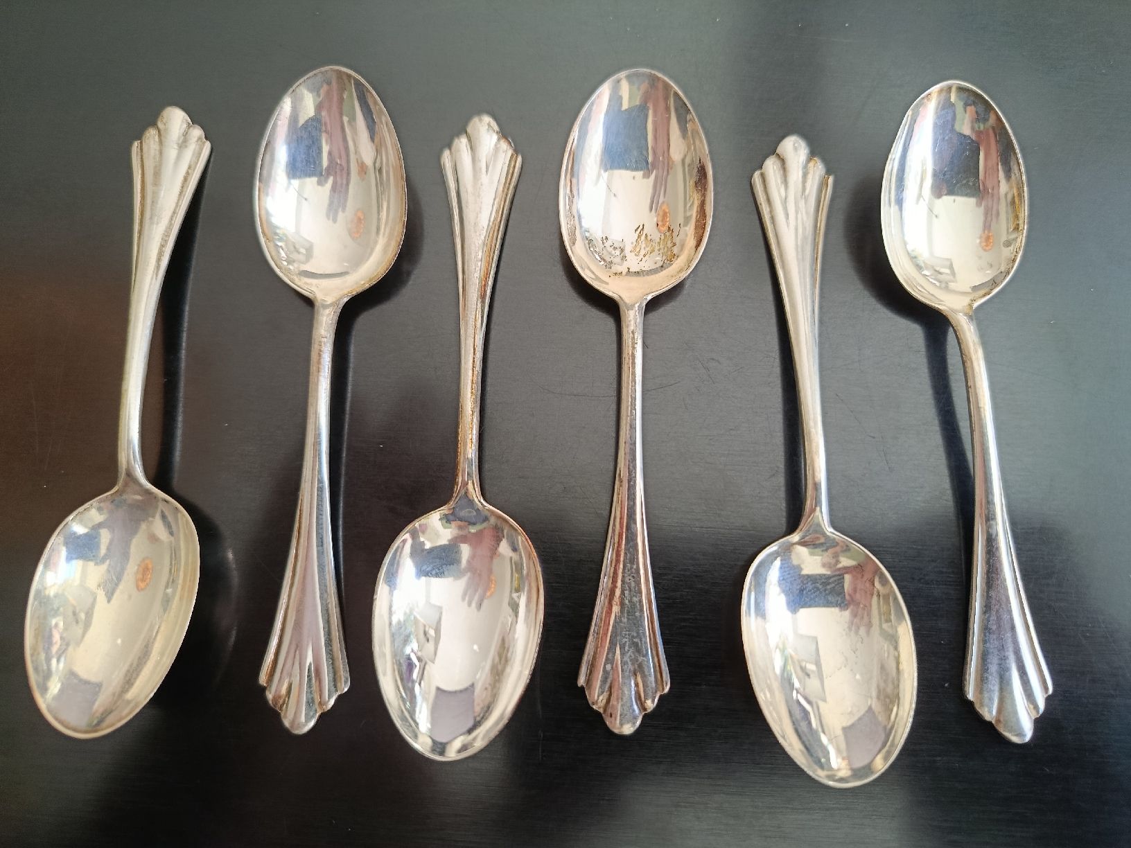 Löffel: 6 Jugendstil Löffel 925 Silber – Gebraucht aus Riehen von twentymodern