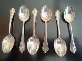 6 Jugendstil Löffel 925 Silber