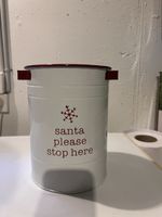 Weihnachtsdose „Santa please stop here“