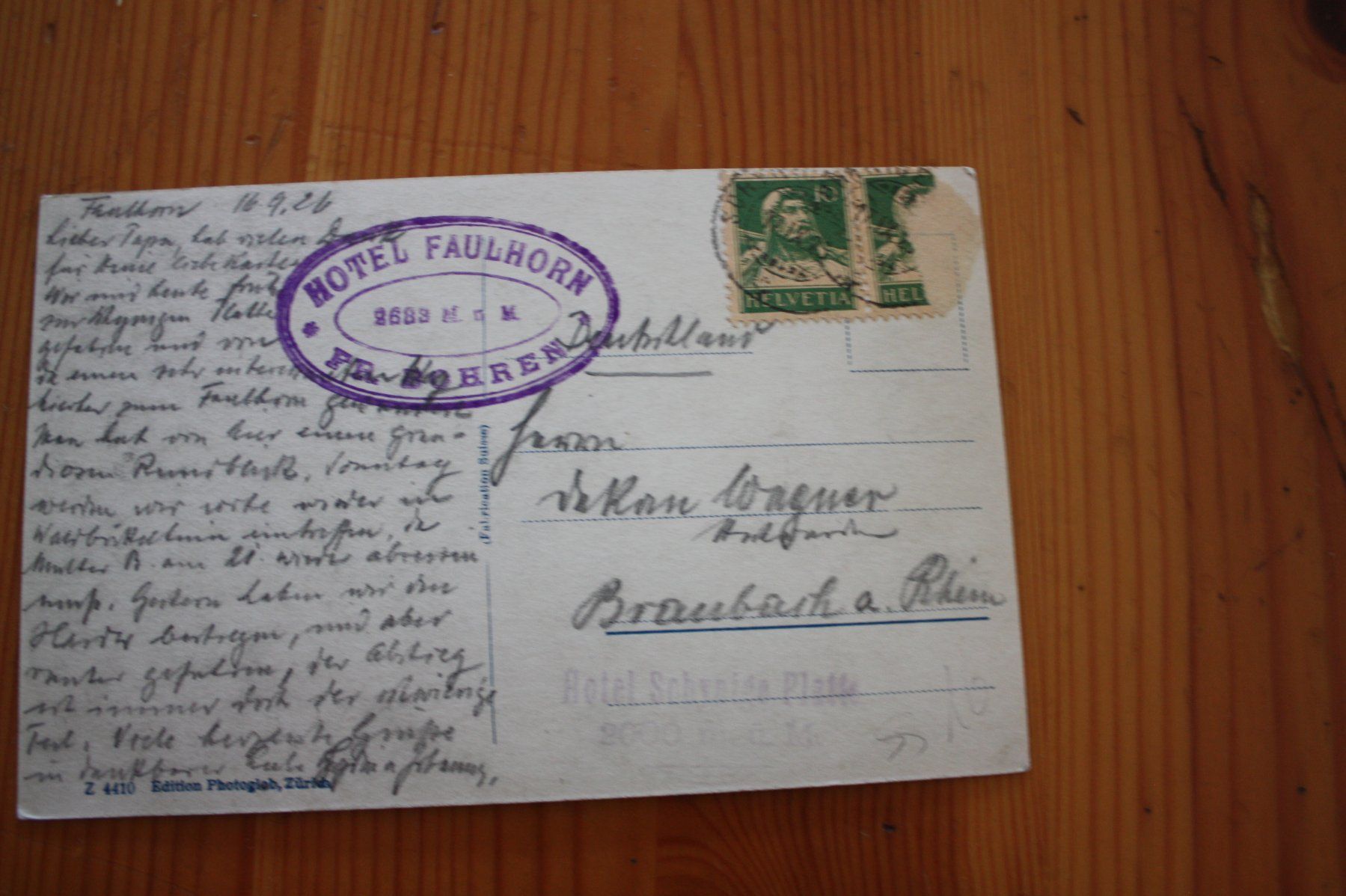 Cartoline postali: Berg Hotel – Usato da Altstätten SG venduto da sulim 1