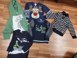 5 Jungen Pullover Gr. 98 Winterpaket K7