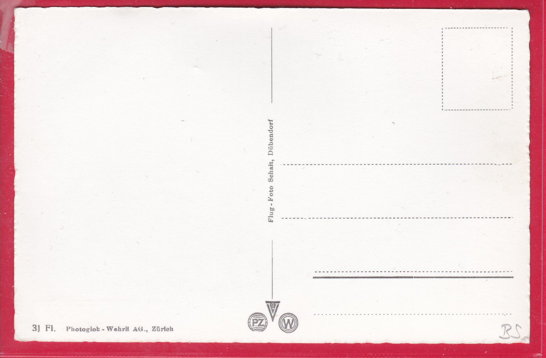 Cartoline postali: FLUG-FOTO, BASEL – Usato da Oberrieden venduto da Gebirgsstelze 1