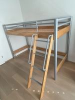 HASENA Hochbett Midi 90x200cm inkl. Fussball-Vorhang/Deko