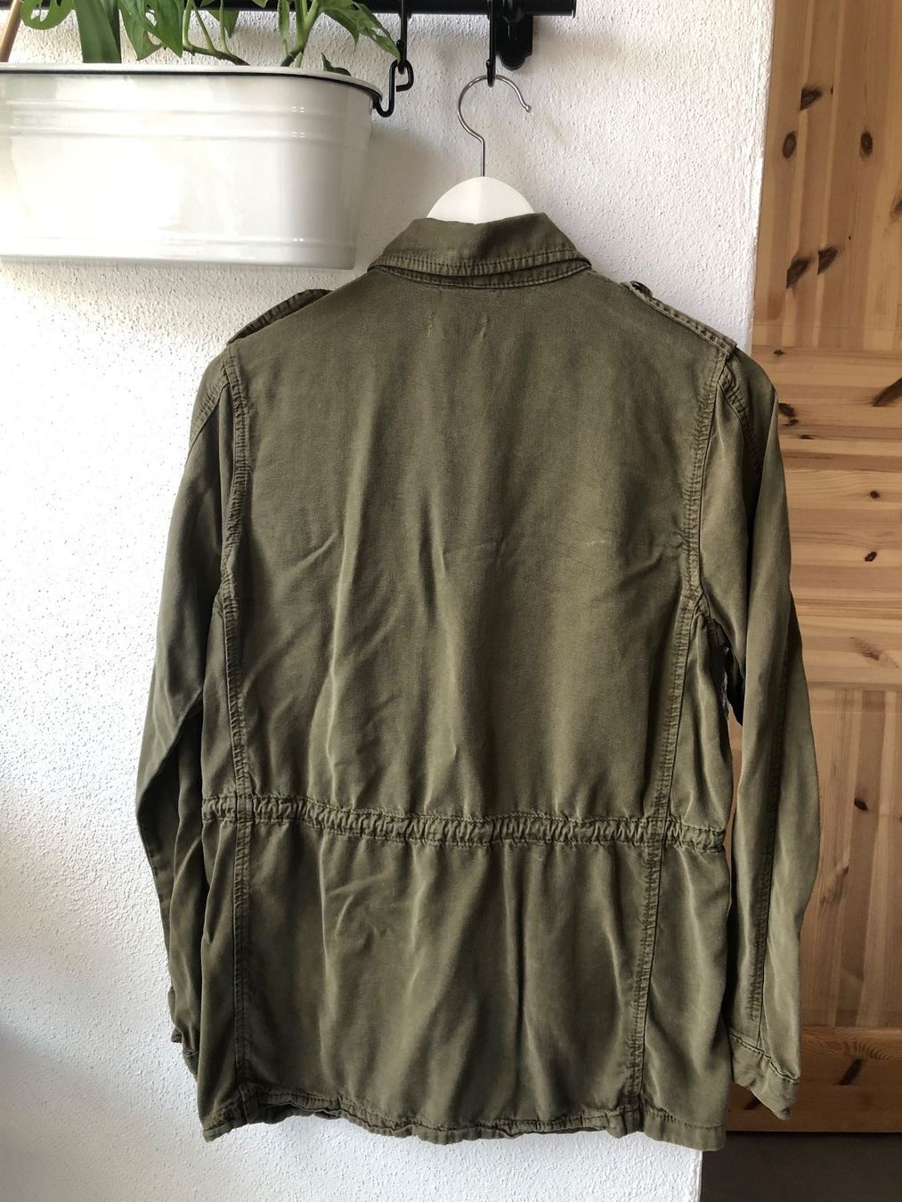 Blusen: TOPSHOP Utility Jacke Hemd khaki olive 36 – Gebraucht aus St-Aubin FR von Tiweety 1