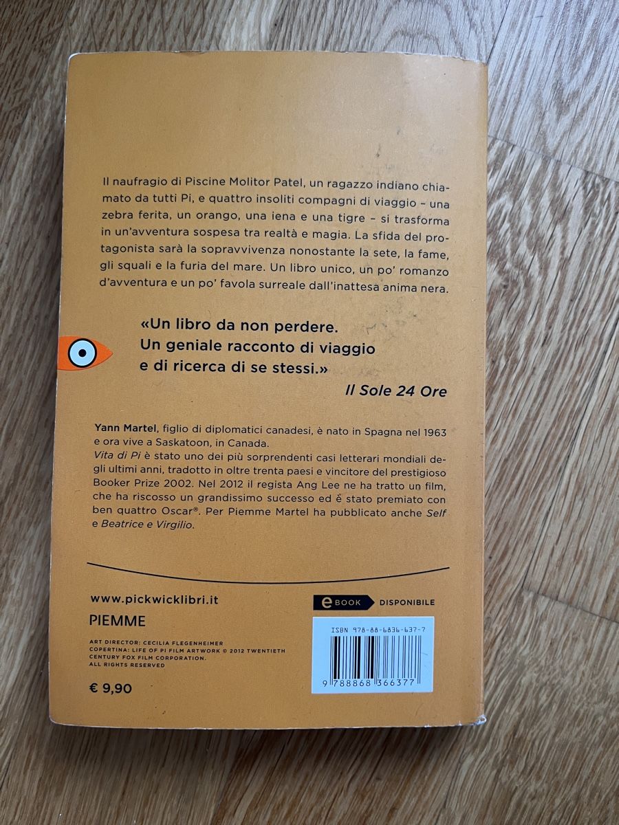 Libri: La Vita di Pi – Usato da Zürich venduto da a.b.2025 1