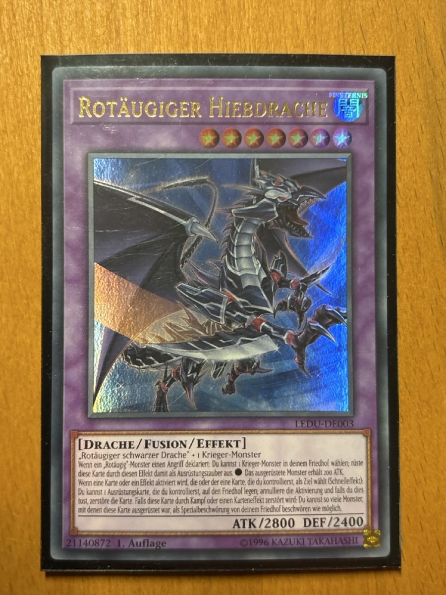 Yugioh Sammelbilder & Trading cards: Rotaugiger Hiebdrahe LEDU-DE003 1. Auflage – Gebraucht aus Speicherschwendi von YugisKartenKammer