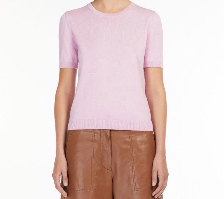 Max Mara T-shirts: Max Mara Weekend KA Strick Pullover BATUN mit Seide rosa L – Neuf avec emballage d'origine à Zürich par rar_b2y9 2