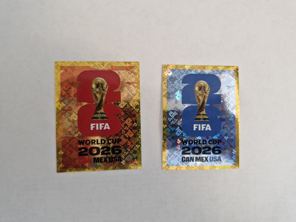 FIFA WM 2026 Sticker, Panini, zwei verschiedene Sticker (Neu (gemäss ...