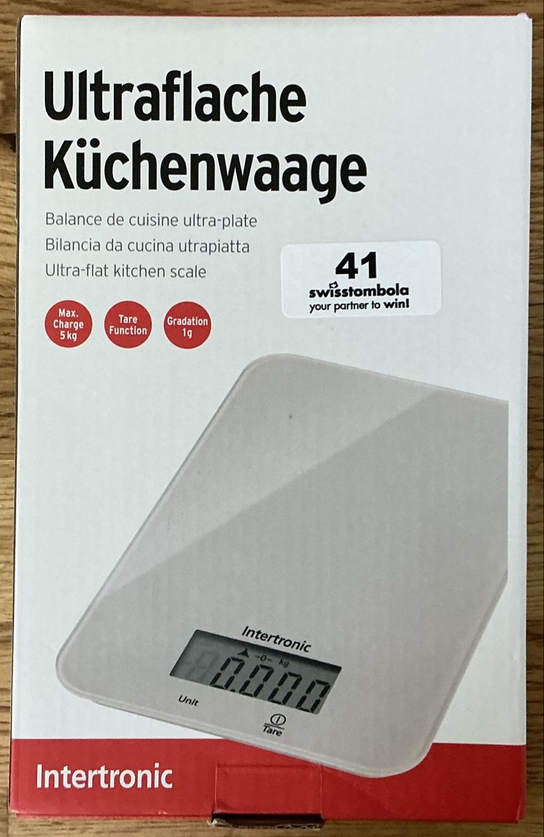 Balances de cuisine: Ultraflache Küchenwaage von Intertronic – Neuf avec emballage d'origine à Kloten par Kloetip