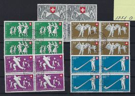 1951  Pro Patria Viererblocks 14987