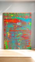 Abstraktes Acrylbild „Regenbogen“ Unikat 60x80