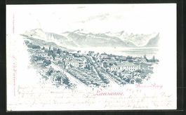 Künstler-AK Lausanne, Derrière-Bourg