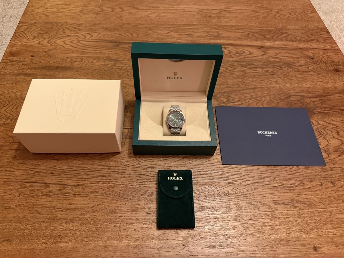 Rolex Uhren: Rolex Datejust 41 Mintgrün Jubilee – Gebraucht aus Worblaufen von Michele_1994
