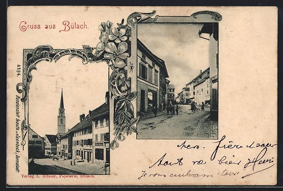 Cartes postales: Bülach, Ortspartien mit Wohnhäusern un – D'occasion à Berlin par bartko-reher