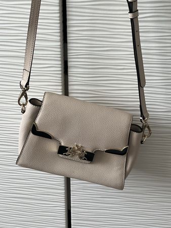 La Martina Ledertasche hellbeige mit Staubbeutel