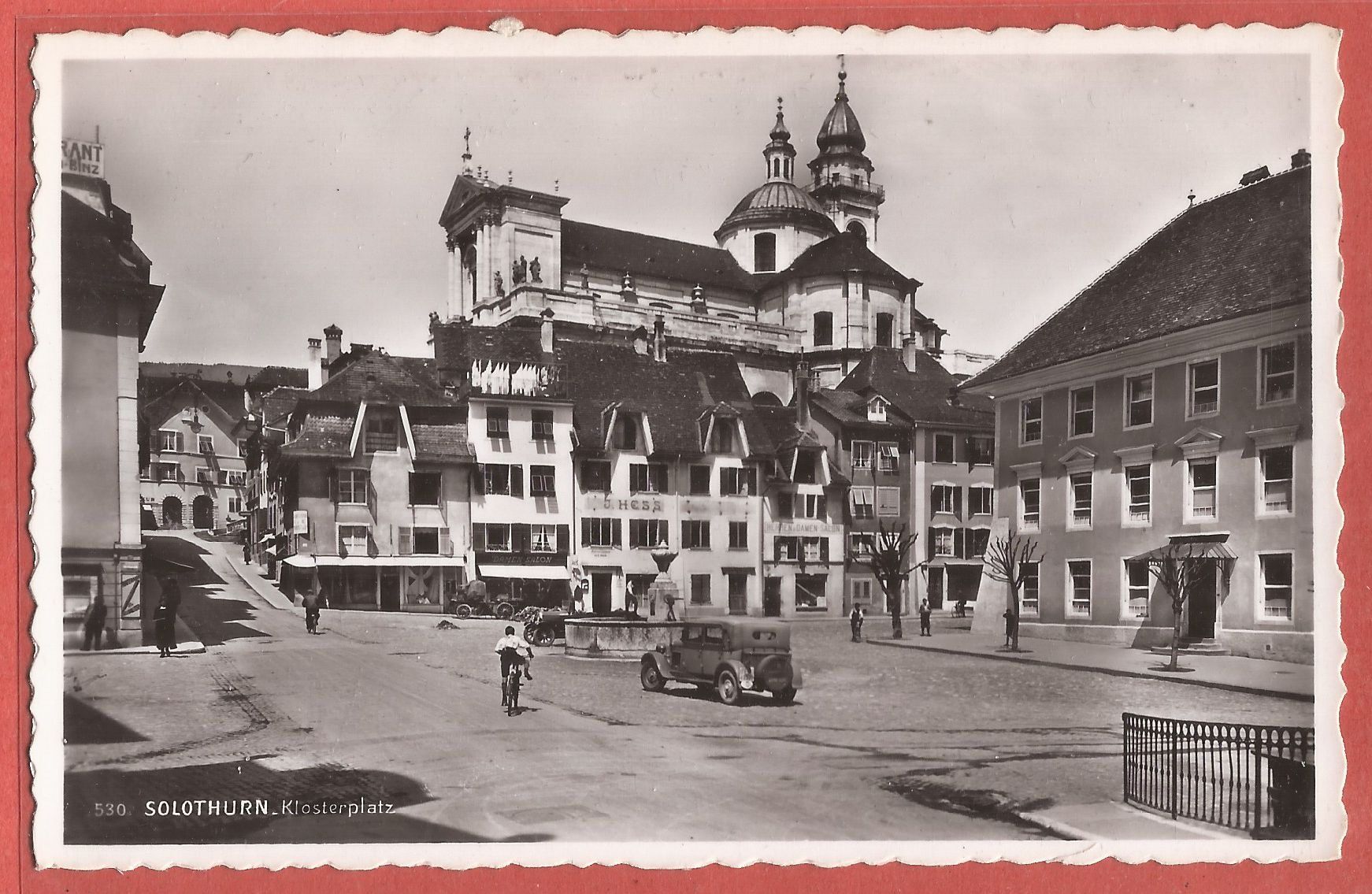 Cartoline postali: Solothurn - Oldtimer auf Klosterplatz - ca. 1940 – Usato da Fislisbach venduto da Porano