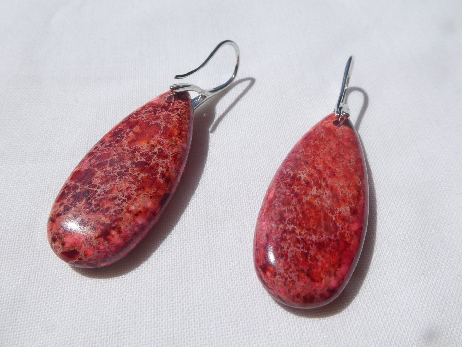 Ohrringe & -stecker: Ohrhänger aus rostrotem Stein, Boho Style /NEU – Neu (gemäss Beschreibung) aus Gattikon von kaandooh