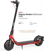Segway-Ninebot KickScooter D38E 25 km/h, 38 km, 350W wie NEU
