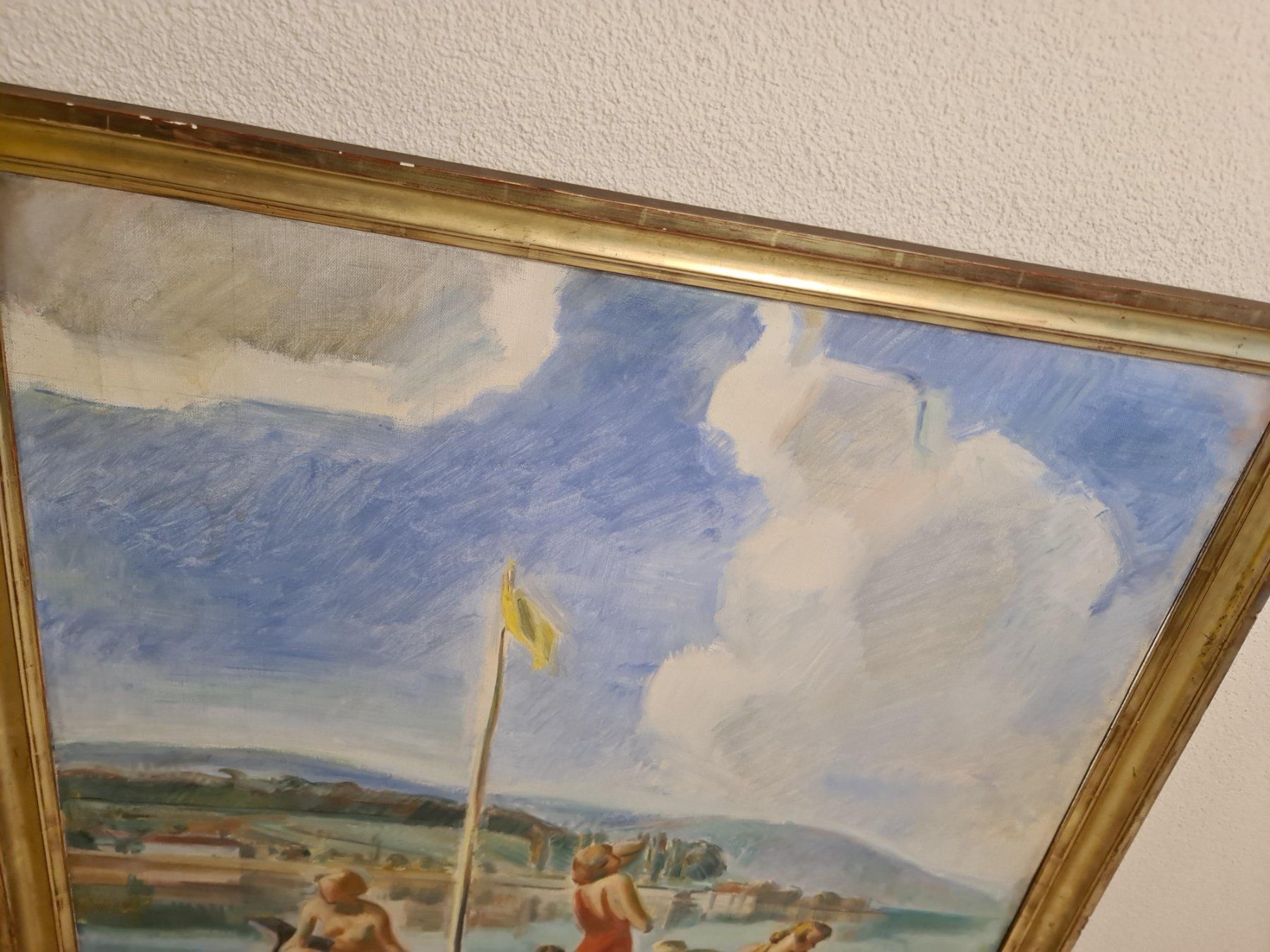 Dipinti: Gemälde Friedrich Traffelet "Bielersee, Sankt Petersinsel" – Usato da Riehen venduto da Nobelshop 3
