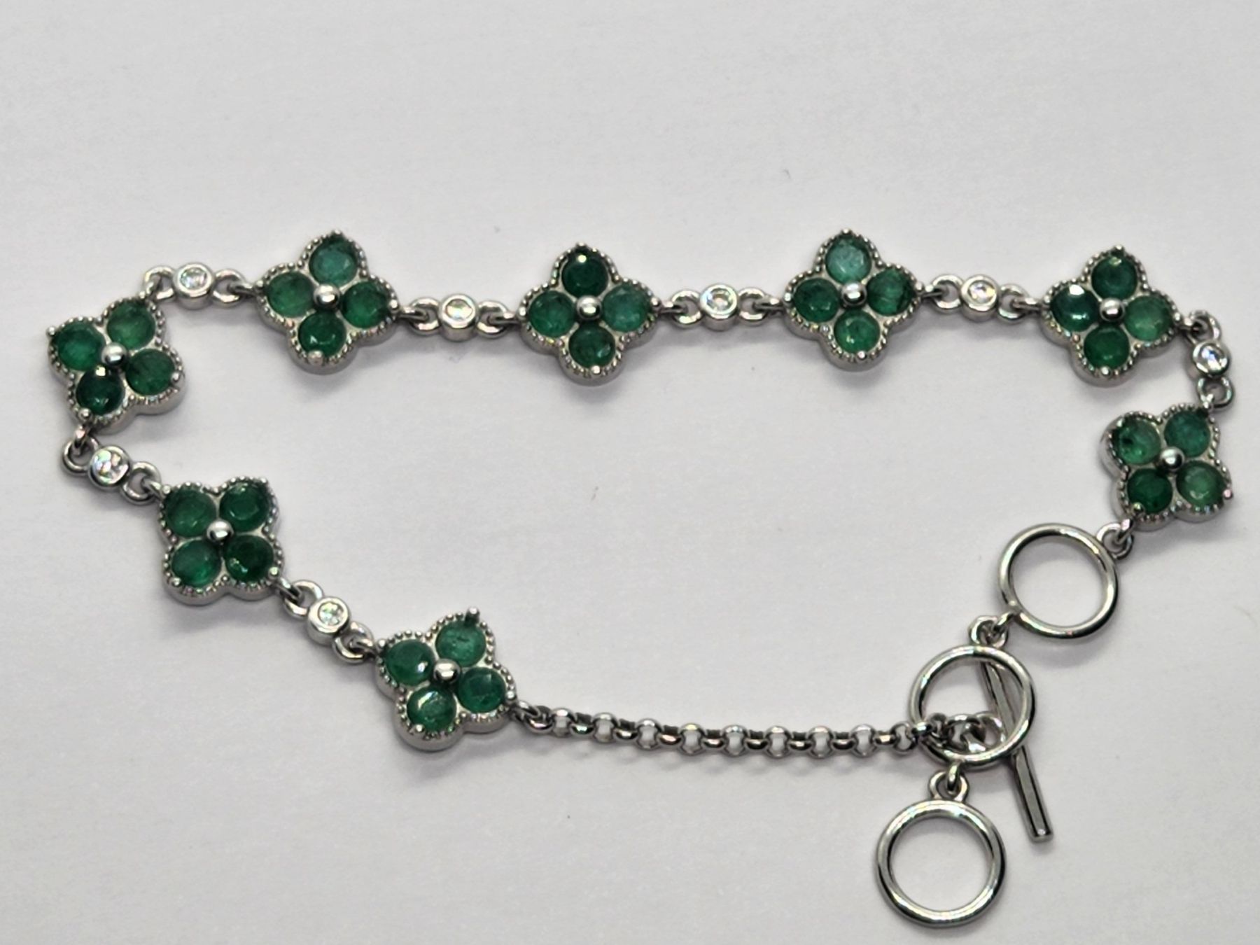 Bracciali & Braccialetti: Echtes Smaragd Armband 925er Silber 15-18cm – Usato da St. Gallen venduto da GIULESGG 6