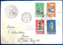 1940 Brief Pro Patria Satz Basler Bundesfeiermarken Tag