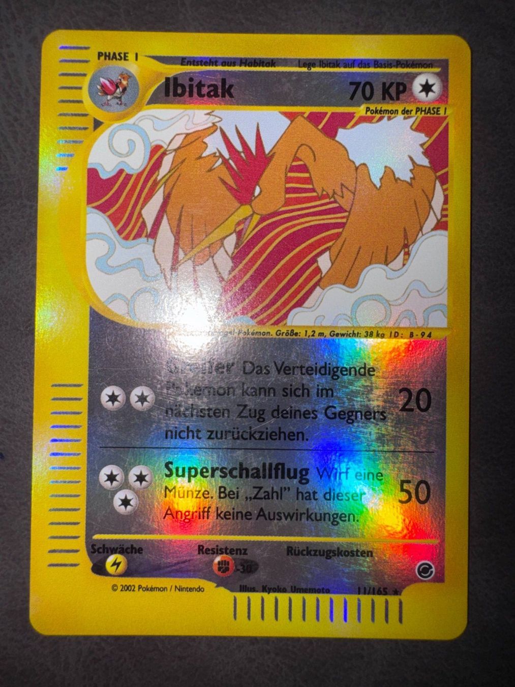 Pokémon Sammelbilder & Trading cards: Pokemon Ibitak Reverse Holo 11/165 - Expedition - DE – Gebraucht aus Erstfeld von PokeSandero