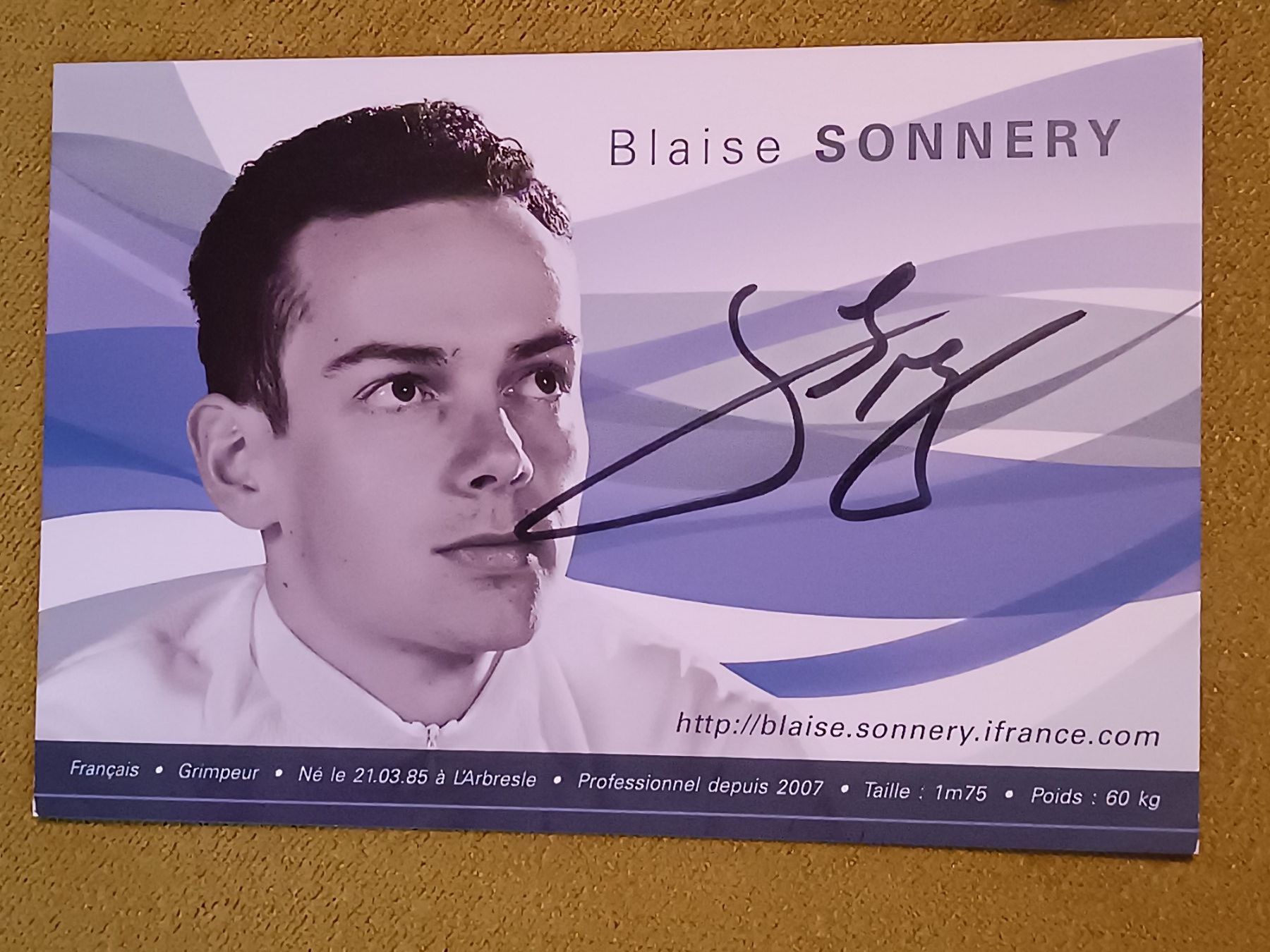 Autografi: Blaise Sonnery - Rad - Handsigniert – Usato da Menziken venduto da Artographs