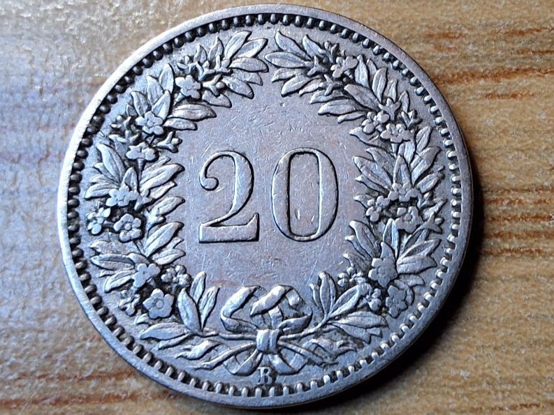 Alle Münzen: 20 Rappen 1883 - sehr schön! – Gebraucht aus Münchenstein von purbach1 3