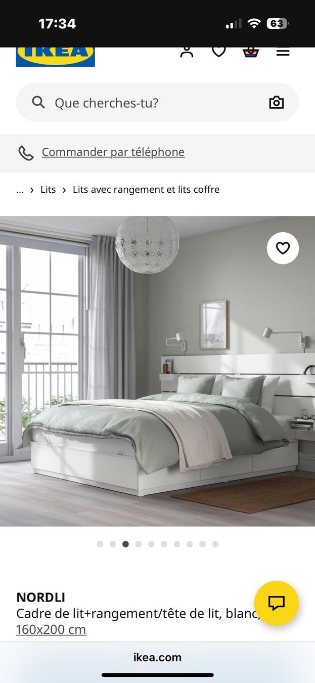 Ikea Lits: Lit double – D'occasion à St-Maurice par kathyly 3