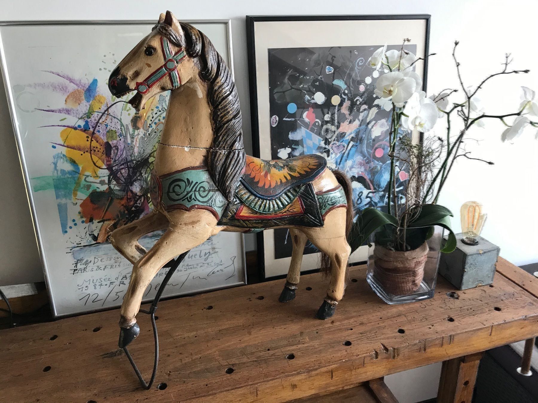 Skulpturen & Statuen: Cheval en bois début 20ème antik – Gebraucht aus Vallamand von Bricbracbroc82