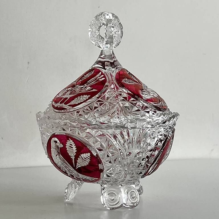 Sucriers: Ruby Crystal Bonbonnière / Hofbauer Byrdes – D'occasion à Oberägeri par Theonose74 2
