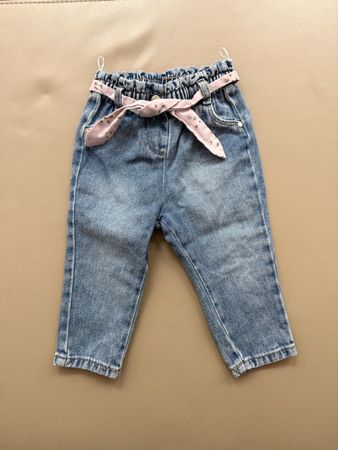 Girls Jeans with Belt - Size 80
