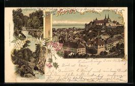 Litho Neuchatel, Gorges de l'areuse, Ort